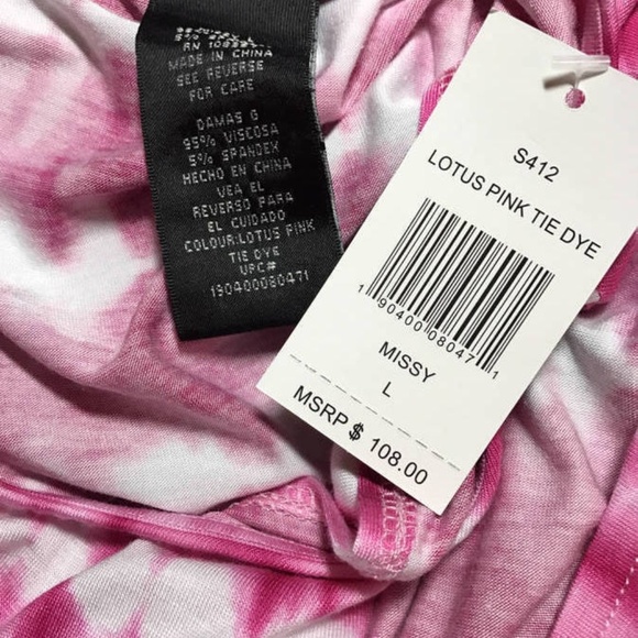 Design History Pink Tie Dye Cold Shoulder Dress - Picture 6 of 6